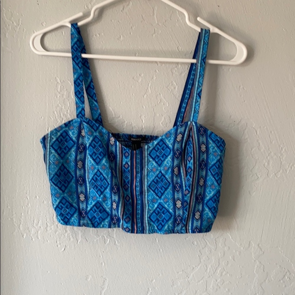 Blue bralette top